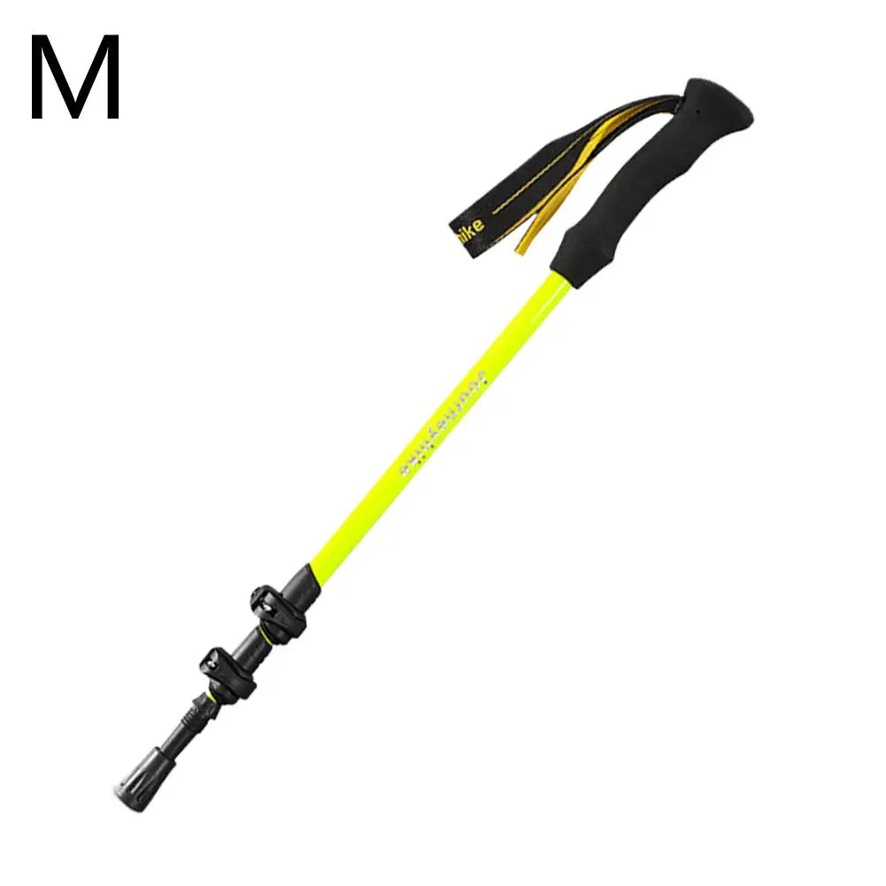 Mountaineering Stick - Carbon Fiber Telescopic Three-section Outdoor Hiking Stick Outdoor Lockable Handrail For Walking