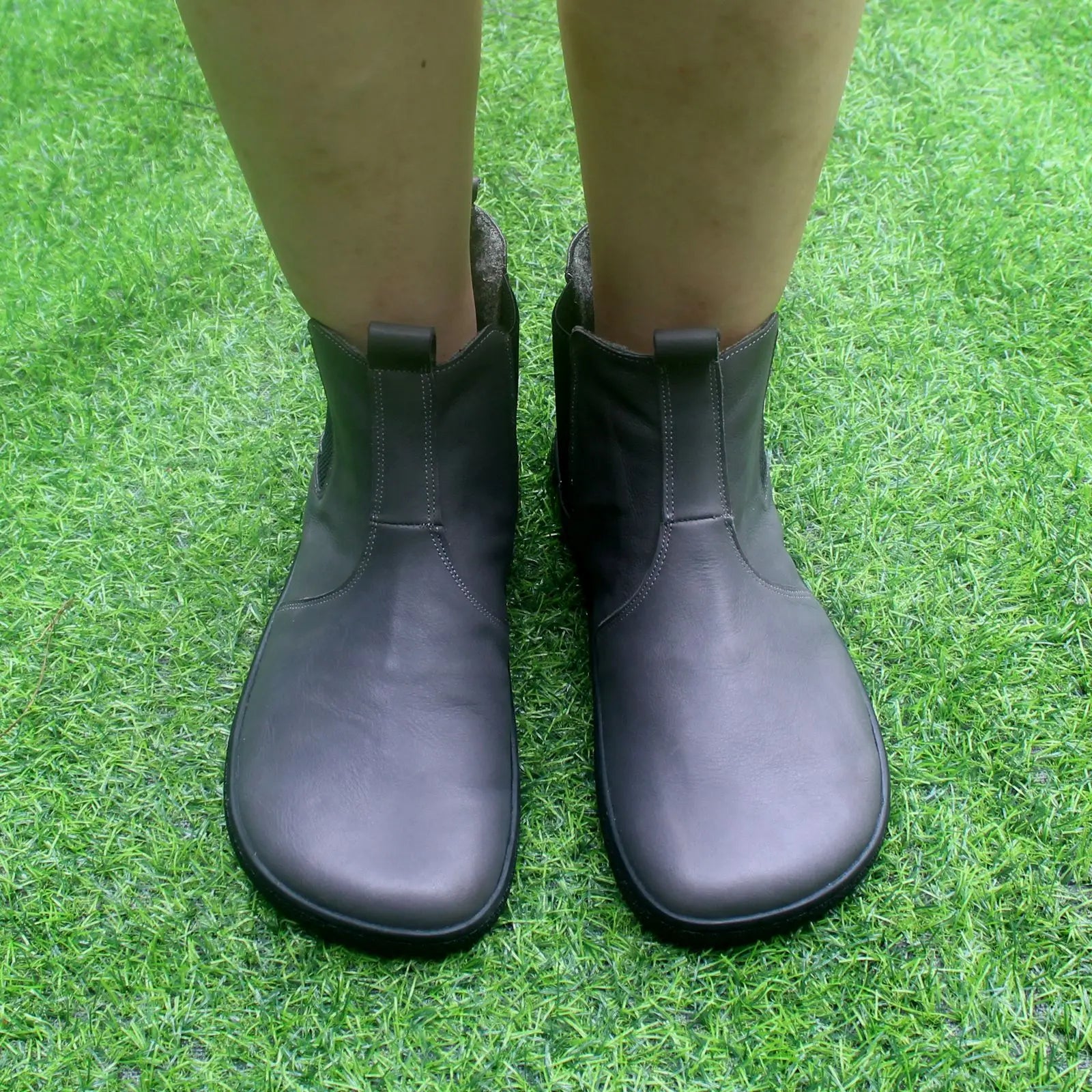 Barefoot Leather Boots With Wool Linning Inside For Women  man Zero Drop Wider Toes Box