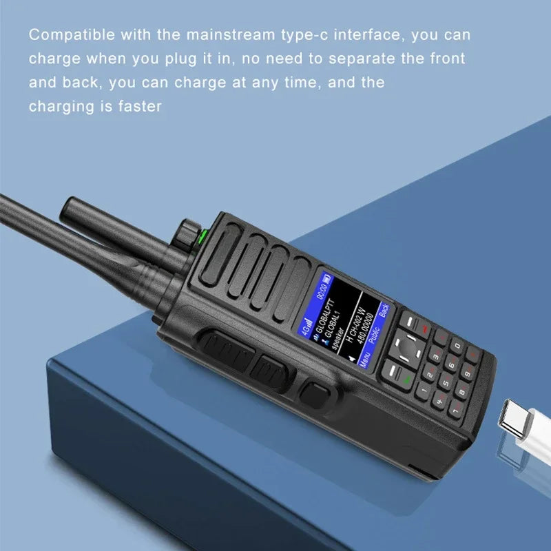 4G Digital Walkie Talkie, Dual Mode, Analog, High Power, 10W Cross-border, unlimited Distance
