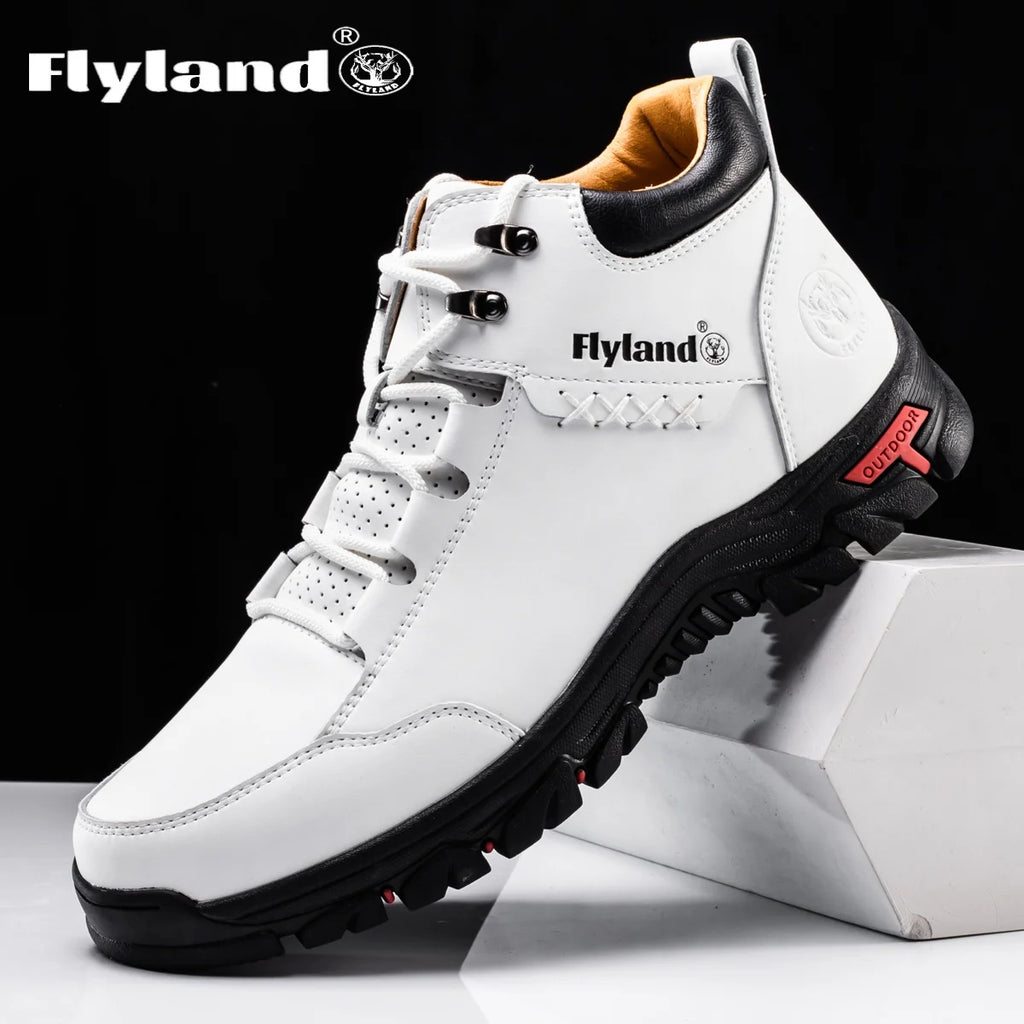 FLYLAND Fashionable Casual Men's Shoes High Top Outdoor Sports Shoes Comfortable And Safe Ankle Boots
