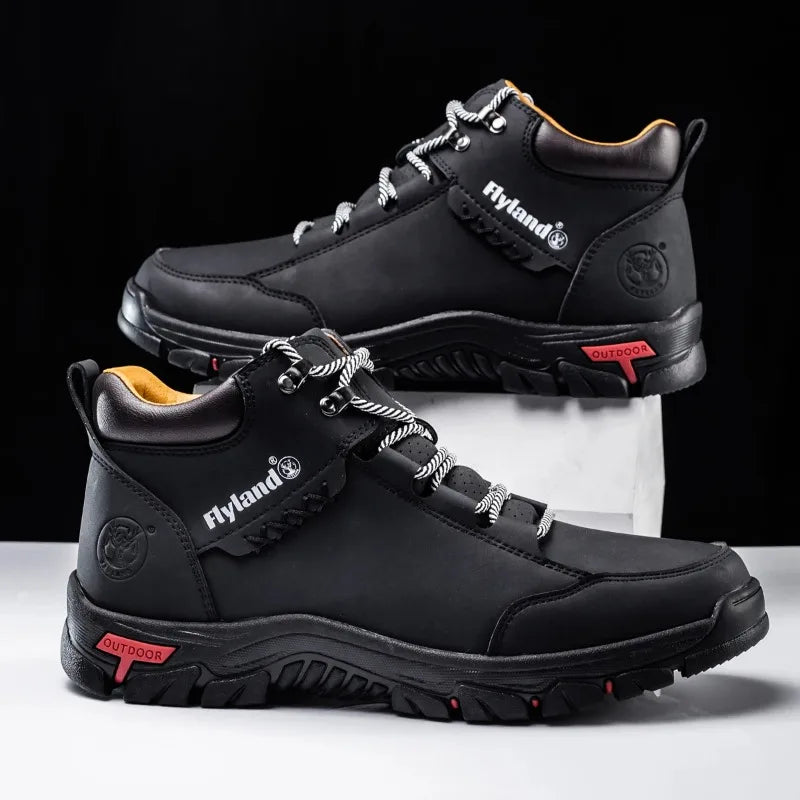FLYLAND Fashionable Casual Men's Shoes High Top Outdoor Sports Shoes Comfortable And Safe Ankle Boots