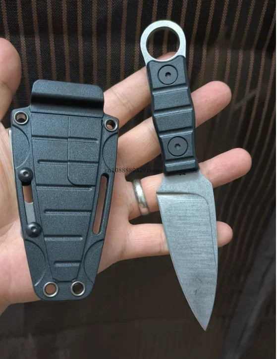 Camping Adventure Portable Straight Knife with K-sheath Outdoor EDC High Hardness Survival Knife for Outdoor Activities