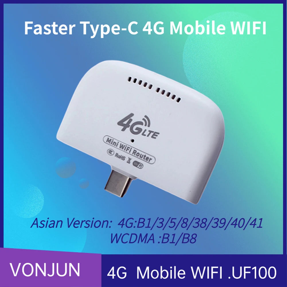 4G LTE Mini WiFi Router with USB Adapter Wireless Mobile Router Hotspot 4G LTE WiFi Modem Router for Home Office Travel Camping