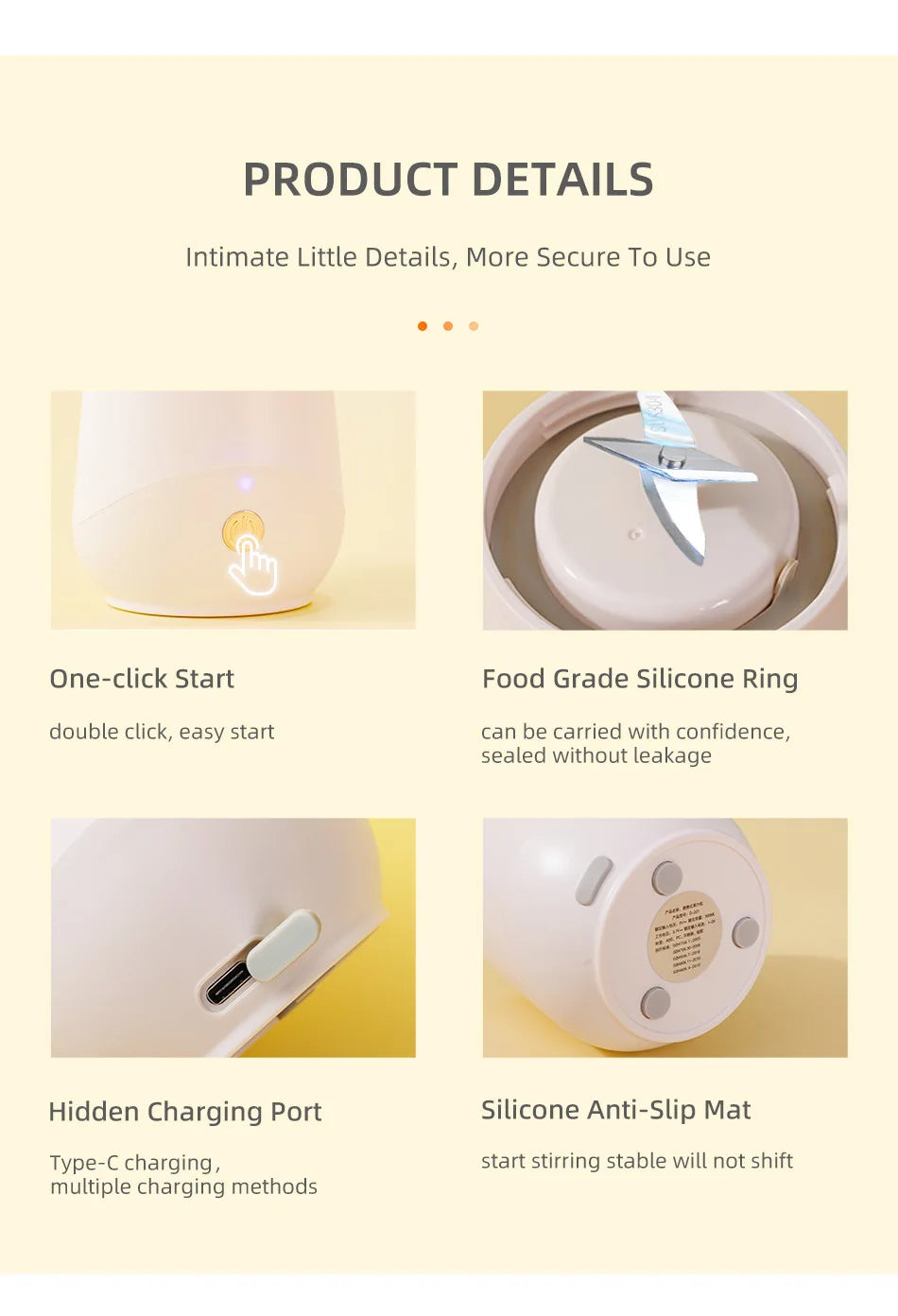 Portable Electric Juicer Blender Usb Mini Fruit Mixers Extractors Food Milkshake Multifunction Juice Maker Smoothies Ice Machine