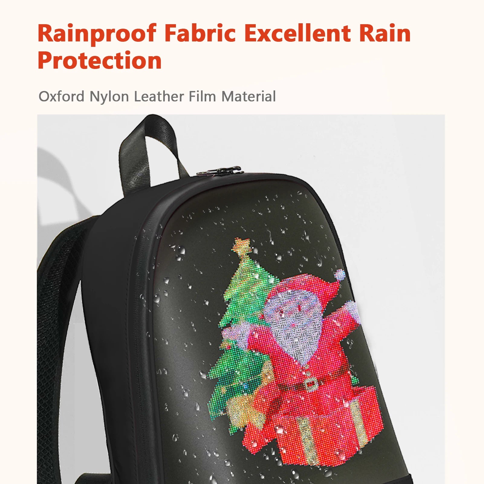 LED Backpack Smart Screen Outdoor Travel Bag with BT App Control and High-Clear Display DIY for Entertainment Display