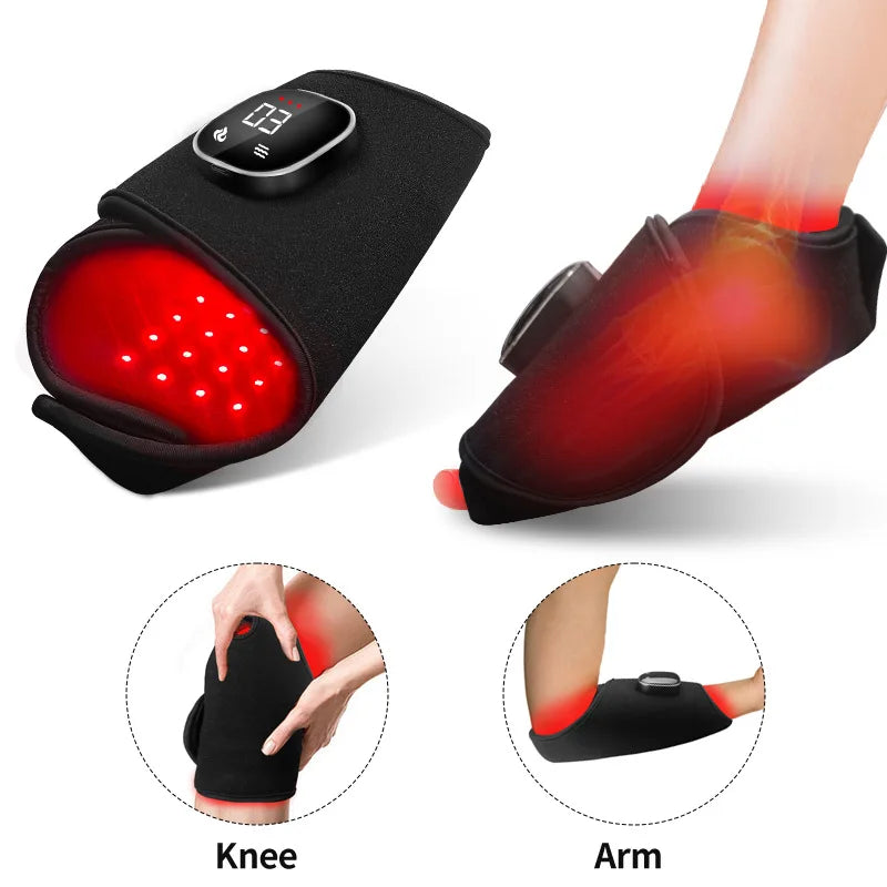 Red Light Therapy Belt for Knee & Joint Pain Relief - 660nm & 850nm Near-Infrared LED Light Therapy Device, Wearable Pain Relief