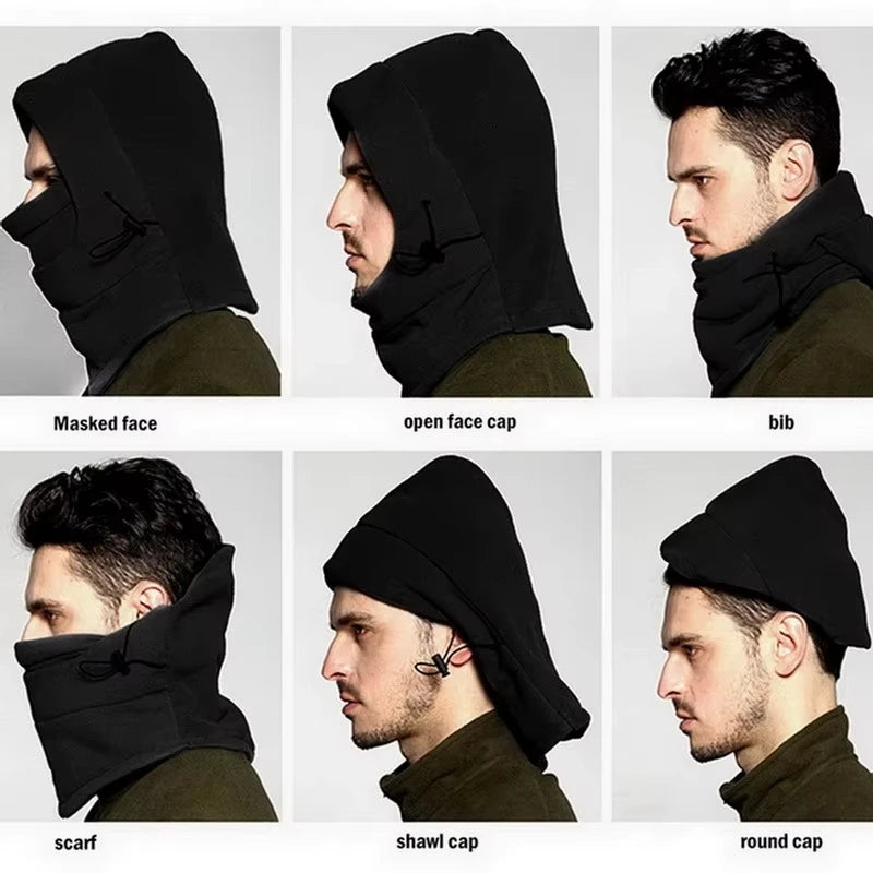 Winter Warm Fleece Balaclava,Outdoor Sport Ski Face Mask Neck Warmer Hood Head Hat Windproof Thermal for Riding,skiing,dailywear