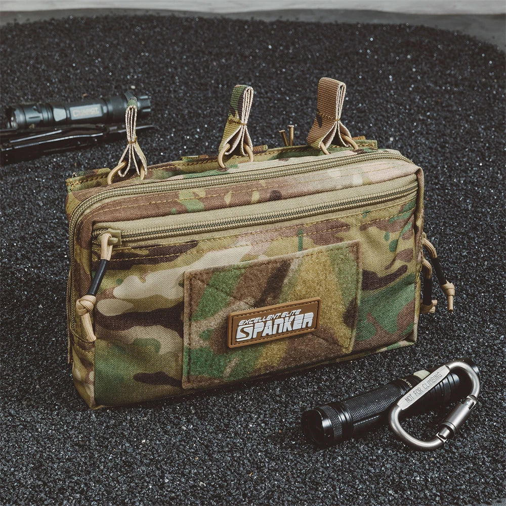 Tactical Molle Pouch with Triple Magazine Pouch Open-Top Mag Pouches Universal Cartridge Holder Accessories Bag