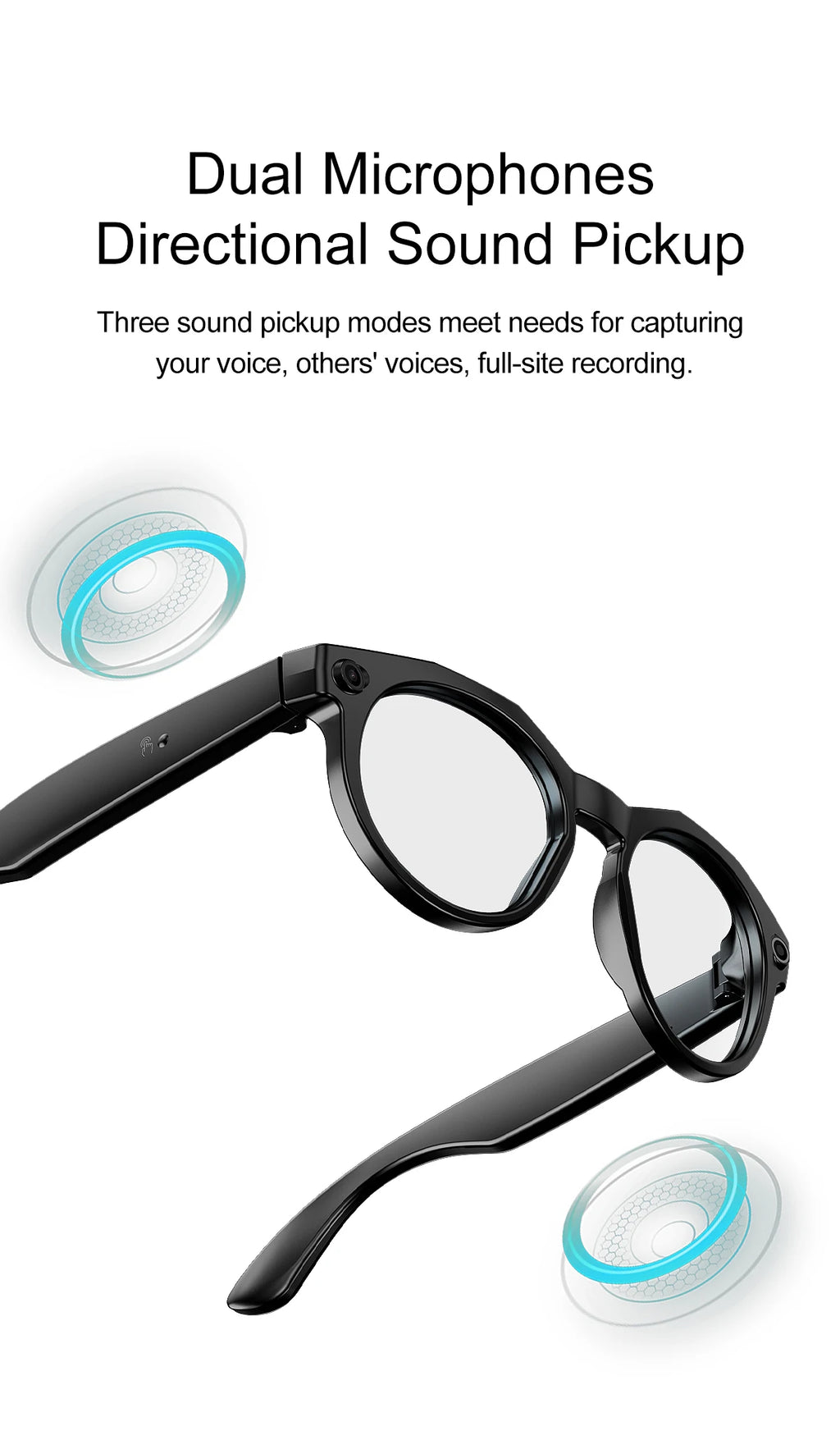 2025 AI Smart Glasses with 8MP Camera Video Recording Translation Sunglasses Bluetooth Call IP66 Waterproof AI Glasses Men Women