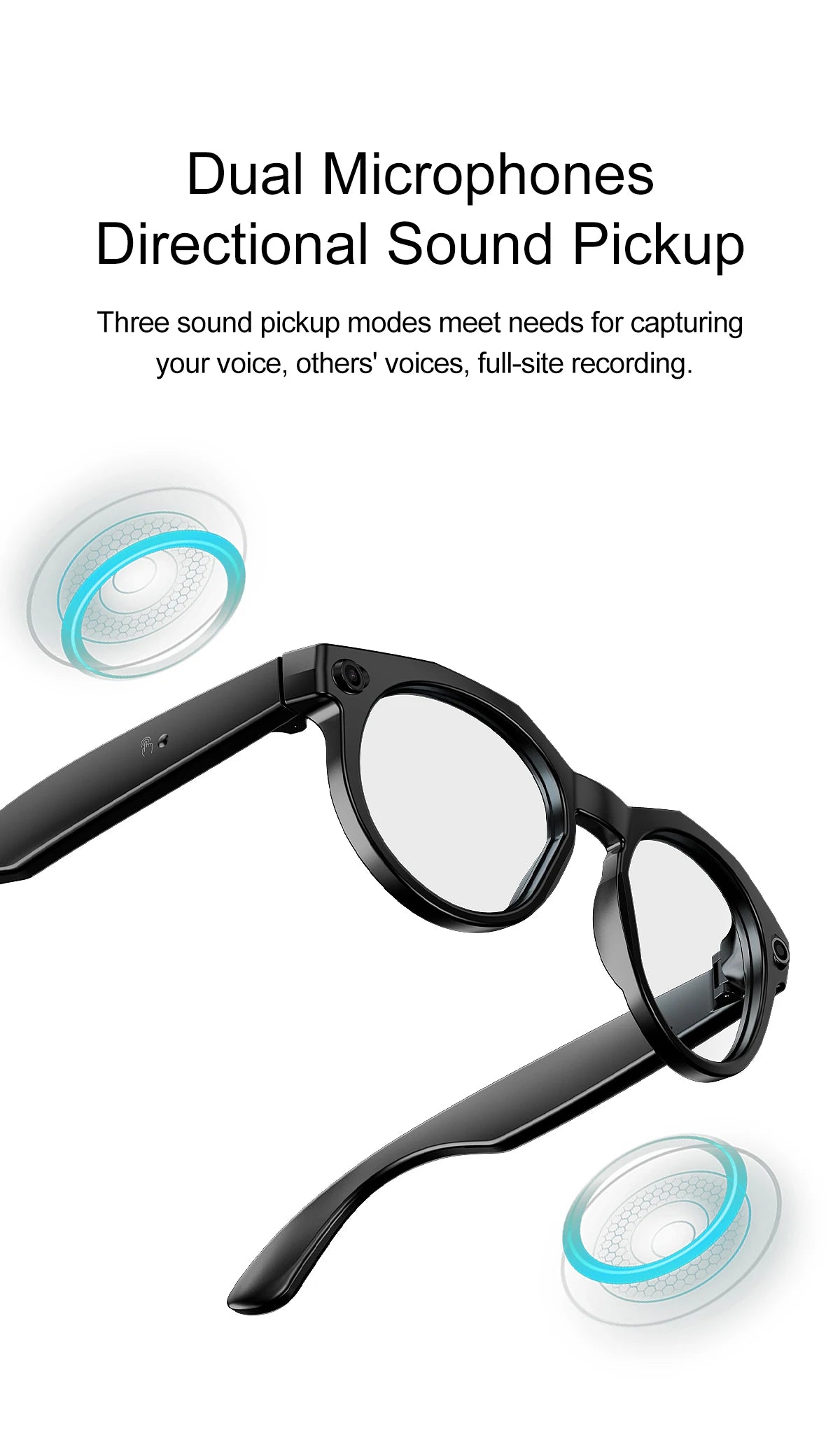 2025 AI Smart Glasses with 8MP Camera Video Recording Translation Sunglasses Bluetooth Call IP66 Waterproof AI Glasses Men Women