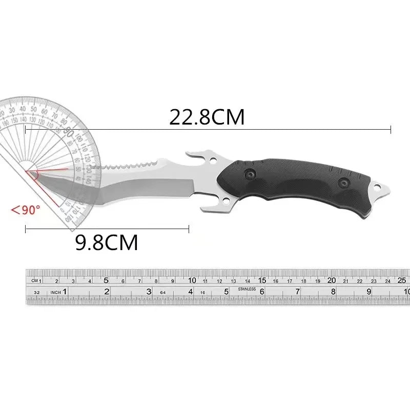 Straight knife outdoor tool portable pocket knife survival knife military knife outdoor hunting tactics high hardness survival
