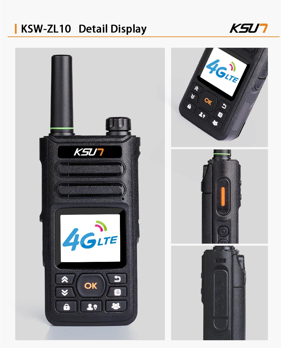 Long Range Walkie Talkie 4g Network  Android Internet Wifi Compatible With ZELLO App 100KM Global POC Radio Station KSUN ZL10
