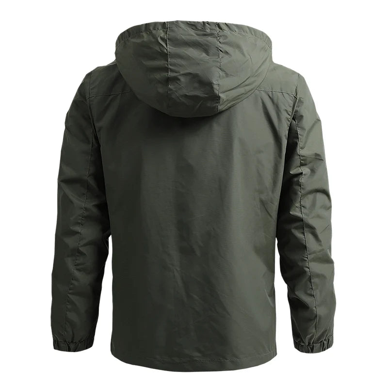 Men's Casual Waterproof Jacket Windbreaker Men Outerwear Men's Clothes Winter Jacket Fashion Coat Hoodies Camping Hiking Jacket