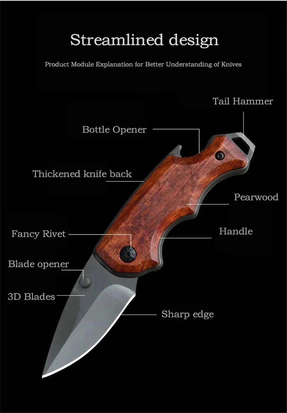 Survival Portable Knife Multifunctional Folding Knife Outdoor Military Knife Outdoor Survival Mini Foldable Pocket Knife