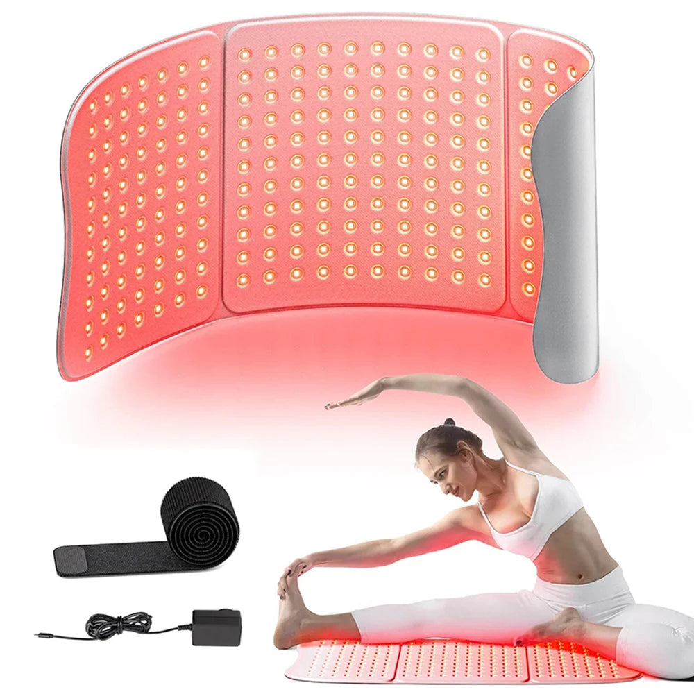 Red Light Therapy Pad 660nm 850nm for Whole Body Relief, Large 30x12inch Mat with Timer - L7 Tri-Chip Near Infrared Light