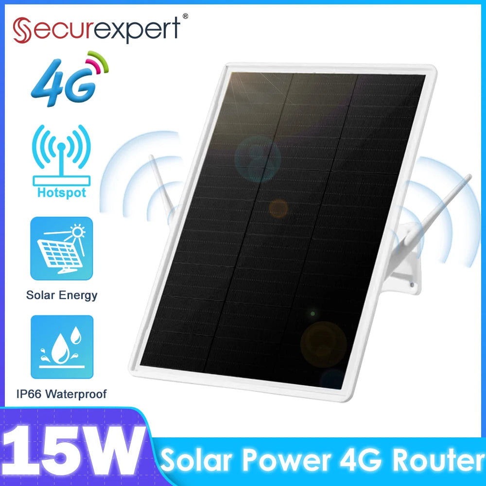 4G LTE Solar Router 2.4Ghz Wireless Internet Signal Booster Outdoor WiFi Hotspot Range Extender 26000mAh Battery IP66 Waterproof