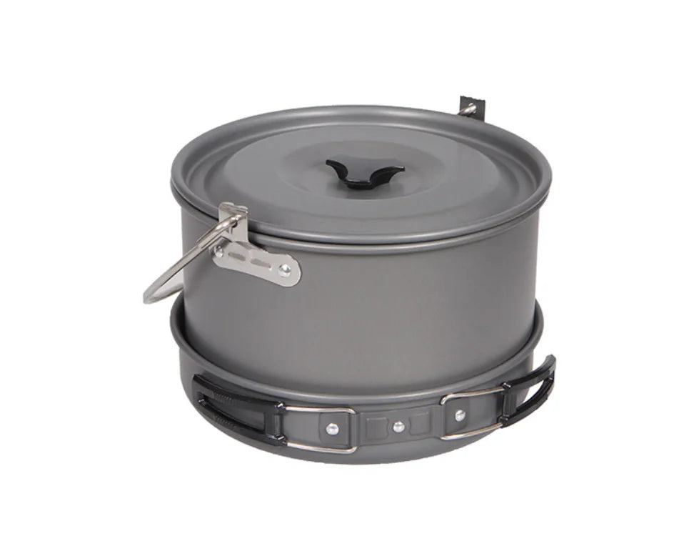 Camping Cookware Set for 1-7 Persons, Lightweight and Portable Pot and Pan with Carrying Bag, Perfect for Outdoor Camping