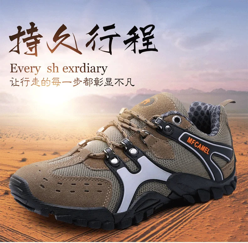 Hot Sale Brand Men Hiking Shoes Breathable Outdoor Mountain Trekking Shoes Men Climbing Hunting Sneakers Non-Slip Sport Footwear