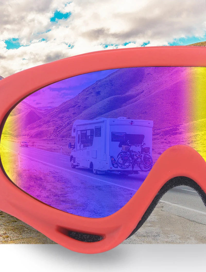 Skiing Goggles Cycling Motorcycle Windproof Goggles  Anti-fog UV400 Snowboard Snow Goggles Winter Outdoor Sport Skiing Eyewear