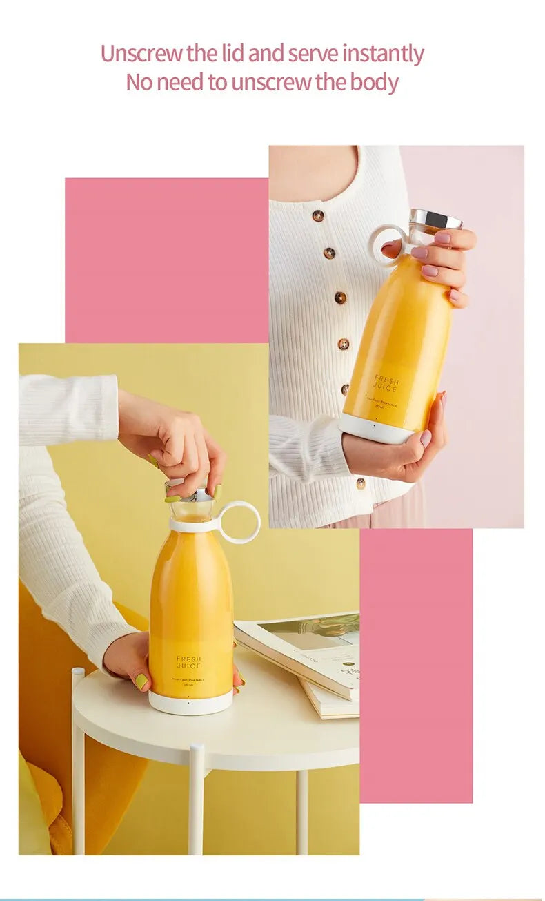 Portable Electric Juicer Blender Usb Mini Fruit Mixers Extractors Food Milkshake Multifunction Juice Maker Smoothies Ice Machine