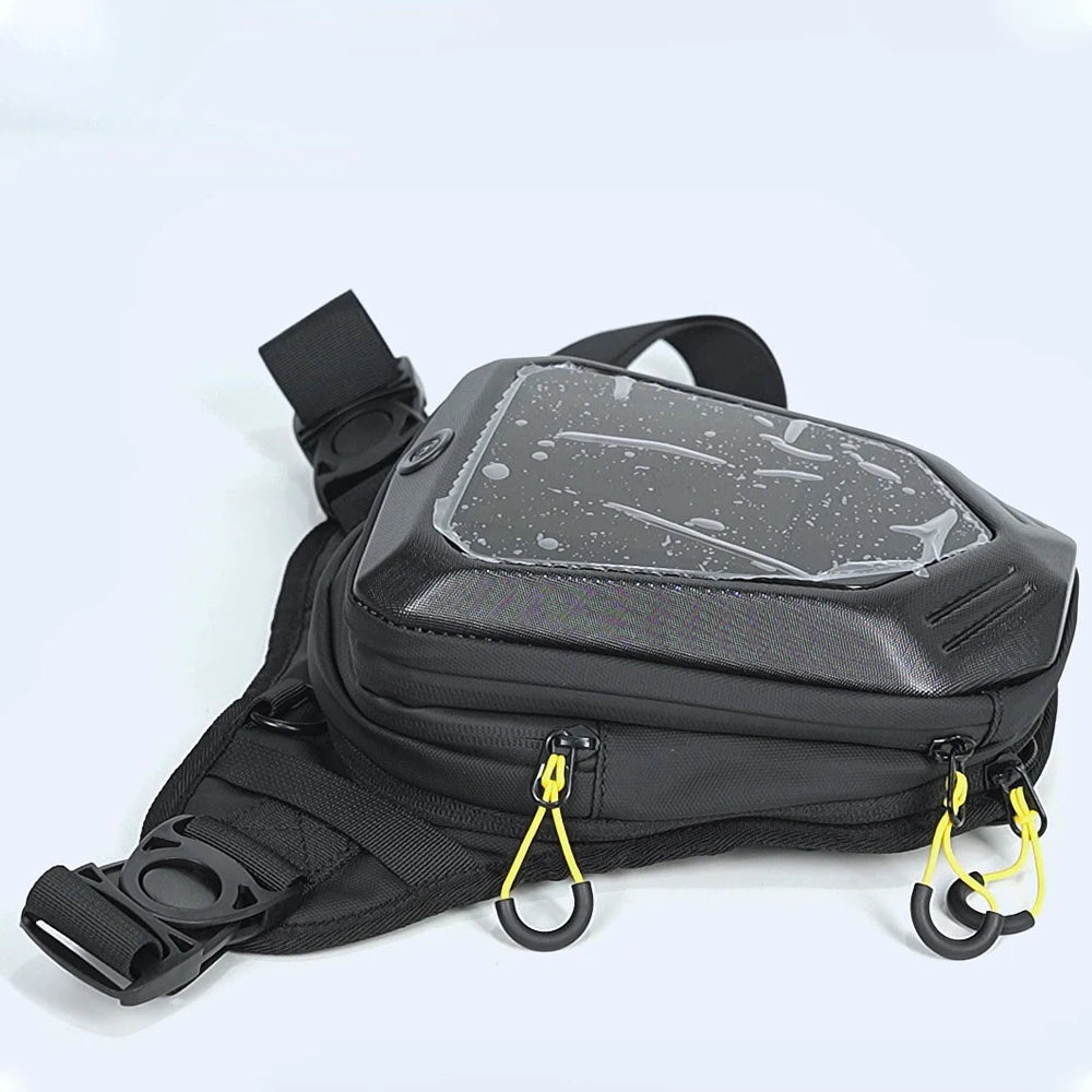 Motorcycle Bicycle Leg Side Bag LED DIY Smart APP Display Backpack Outdoor Casual Waist Bag Bike Mobile Phone Purse Hip Bum Pack