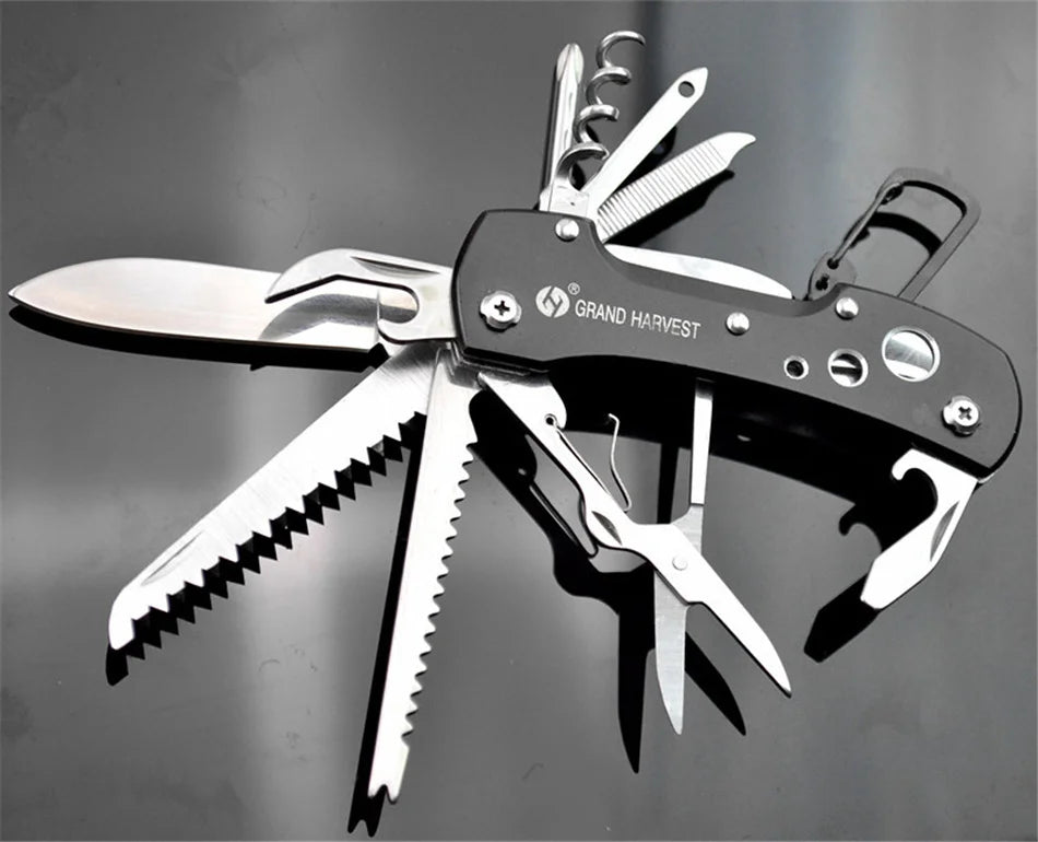 Multitool Knife 11 In 1 Fold Gear Knife Swiss Survive Pocket Hunting Outdoor Camping Survival Multifunctional Folding Knife