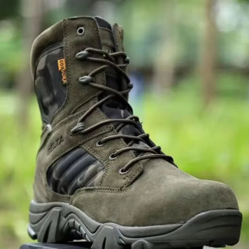 Climbing Outdoor Mens Work Safety Boots Camouflage Desert Boots Combat Training Shoes Outdoor Hiking Boots