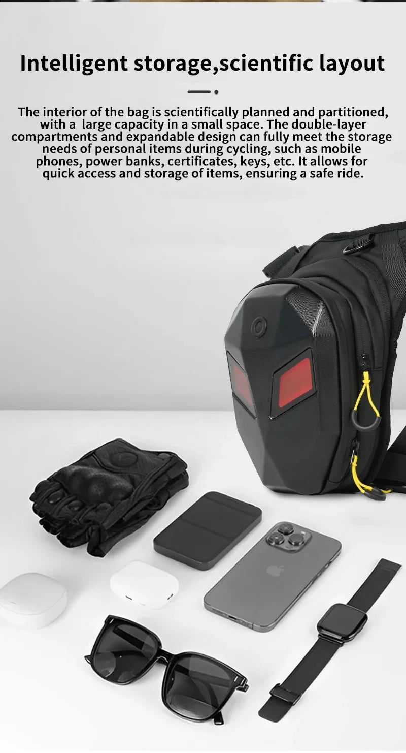 LED Riding Leg Bag Motorcycle Bike DIY pixel screen Single Cross Shoulder Waterproof Outdoor bag Loy Traveler S7-1 FireEye S8-1