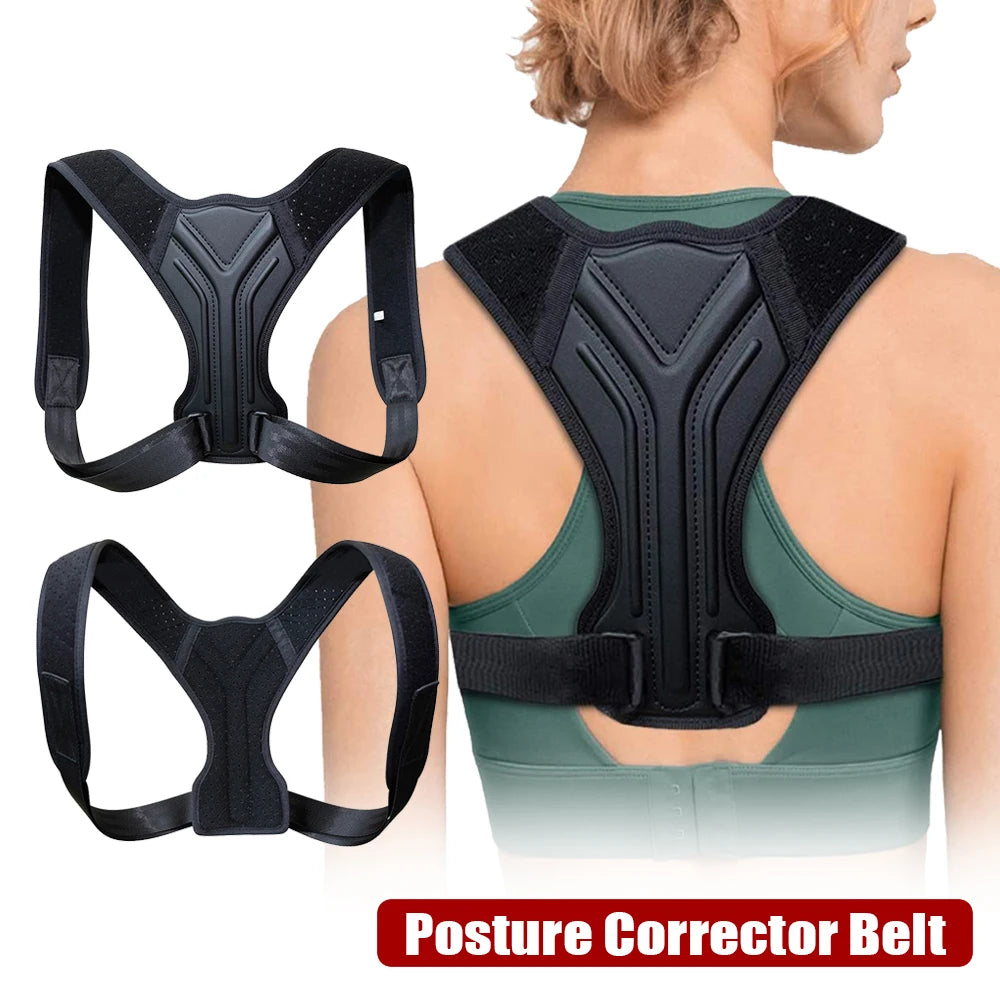 WOMENS Adjustable Back Shoulder Posture Corrector Belt Clavicle Spine Support Reshape Your Body Home Office Sport Upper Back Neck Brace