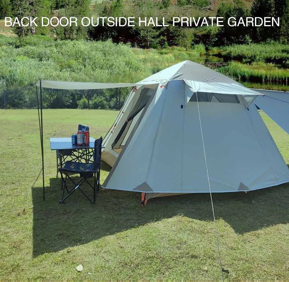 New Design Pop up Tent 5-8 Persons Easy Setup in 3 Seconds Camping Tent with Porch Automatic Folding Waterproof Tent