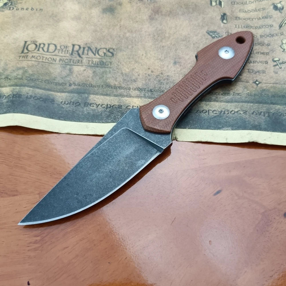 Durable High-hardness Outdoor Survival Mini Straight Knife Survival Defense Rescue EDC Tool Portable Multi-purpose Cutting Knife