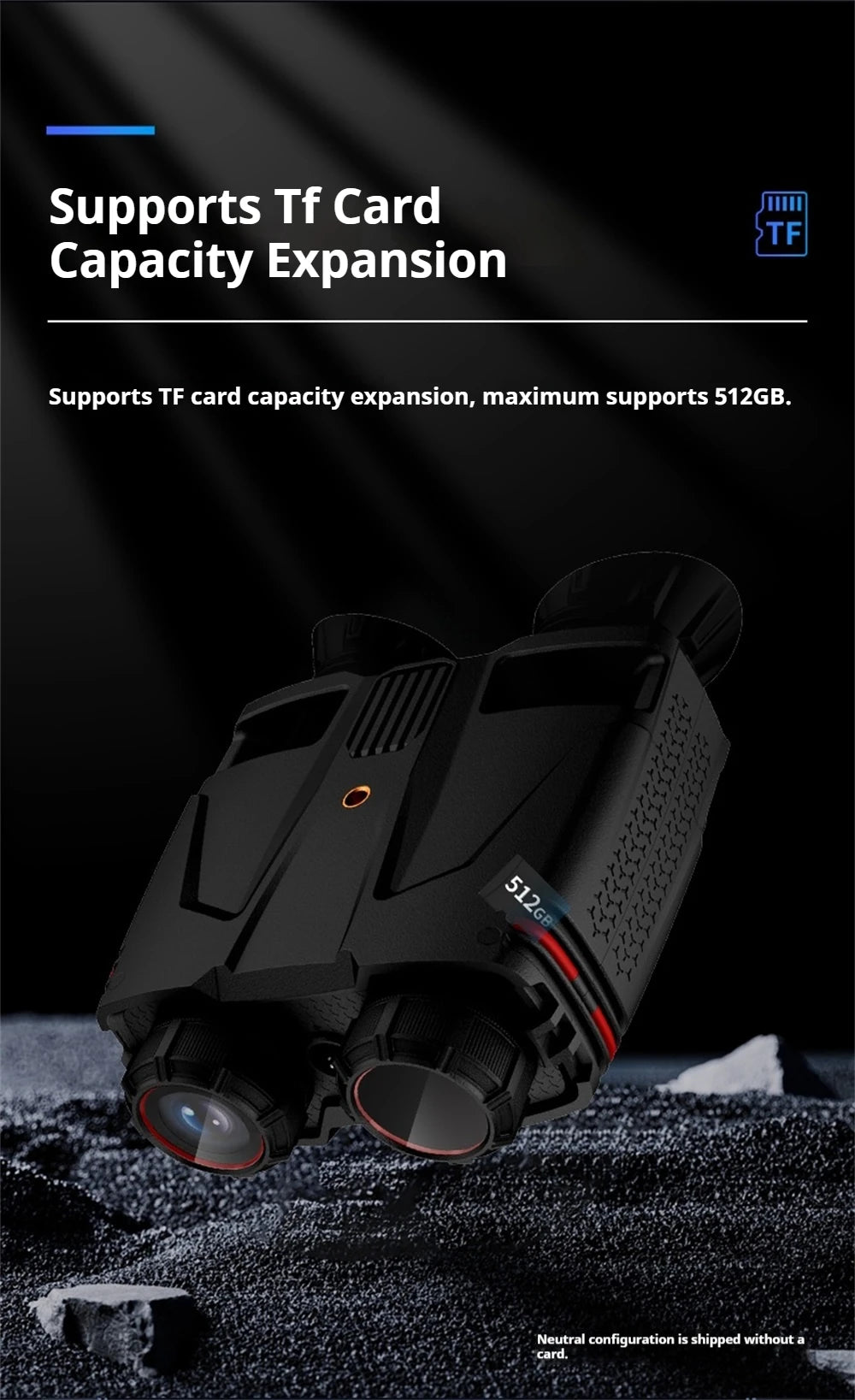 NVC800 Head-Mounted Infrared Night Vision Binoculars 4K UHD WIFI Digital Telescope Camera for Hunting Camping with 16X Zoom 48MP