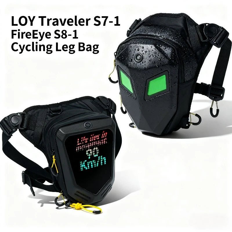 LED Riding Leg Bag Motorcycle Bike DIY pixel screen Single Cross Shoulder Waterproof Outdoor bag Loy Traveler S7-1 FireEye S8-1