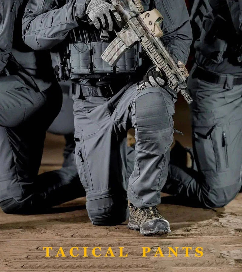 Tactical Casual Pants Mens Waterproof Cargo Trousers Outdoor Multi-Pocket Military Pants Male Hiking Wear-resisting Trousers