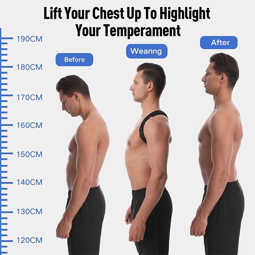 WOMENS Adjustable Back Shoulder Posture Corrector Belt Clavicle Spine Support Reshape Your Body Home Office Sport Upper Back Neck Brace