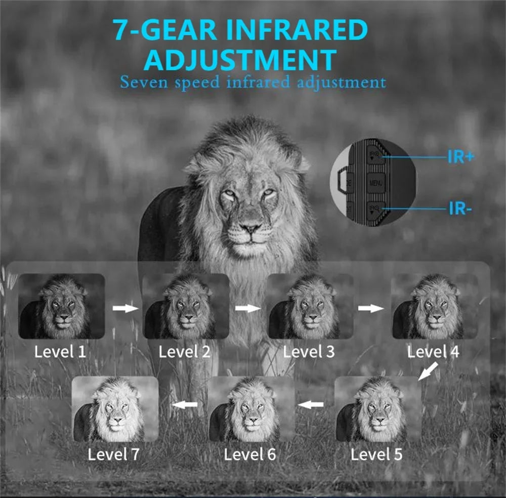 NV016 WiFi Binoculars 5K UHD Night Vision 4Inch Screen 52MP 10X Digital Zoom Low/No Light Vision Telescope for Hunting Camping