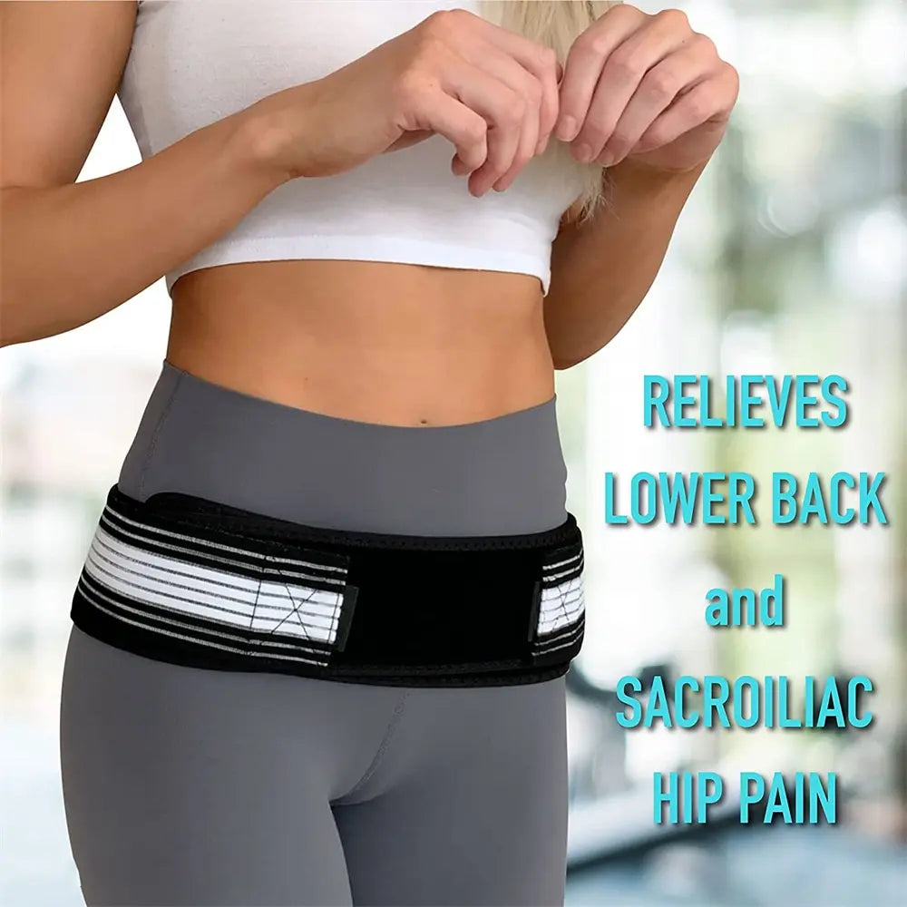Lower Back Support Brace for Men and Women - Pelvic Support Belt - Trochanter Belt - Sciatica Pelvis Lumbar Hip Pain Relief