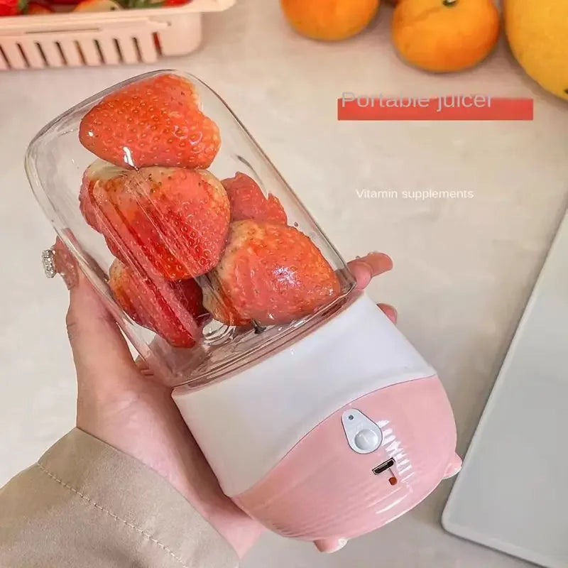 Portable Blender USB Rechargeable Mini Juicer Blender Household  Mixer Machine For Juices Shakes And Smoothies Juice Extractor