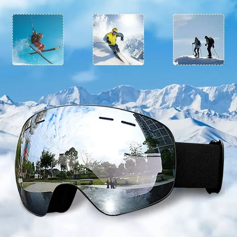 Ski Goggles Winter Snow Sports Goggles Double Layers Anti-Fog Outdoor Snow Snowboard Glasses for Men Women Protection Ski Mask