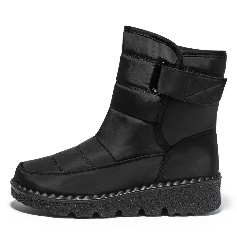 Women Boots 2025 Winter Warm Woman Waterproof Snow Boots Winter Warm Fur Botas Mujer Cotton shoes Black Ankle Boots For Women