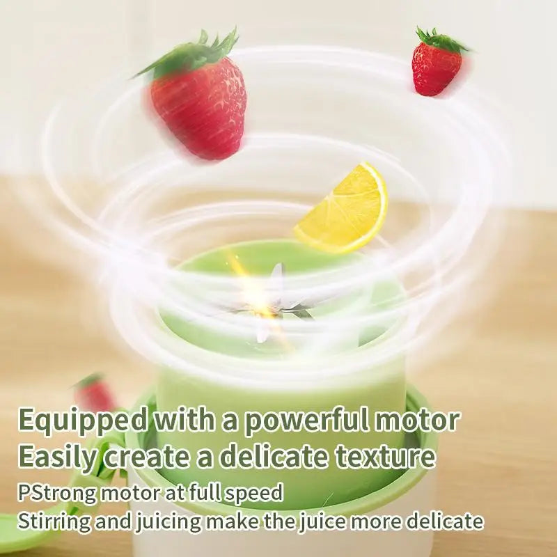 Portable Juicer Mini Electric Blender Multifunction Juice Maker Machine Fruit Mixers Extractors Smoothies Mixer 6 Blades 1200mAh