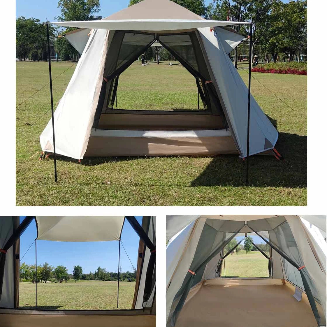 New Design Pop up Tent 5-8 Persons Easy Setup in 3 Seconds Camping Tent with Porch Automatic Folding Waterproof Tent