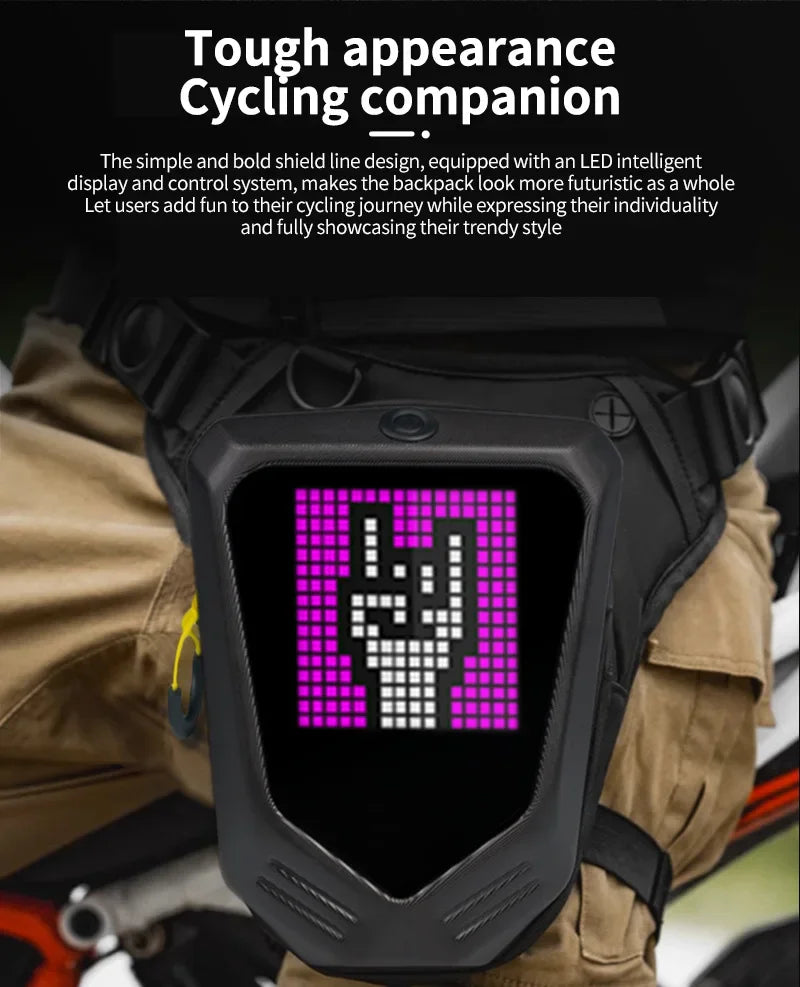 LED Riding Leg Bag Motorcycle Bike DIY pixel screen Single Cross Shoulder Waterproof Outdoor bag Loy Traveler S7-1 FireEye S8-1