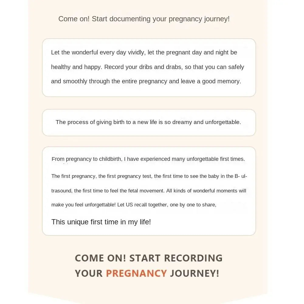 A4 Pregnancy Journey Memory Books Keepsake Books Perfect Planner Pregnancy Examination Records Schedule Photo Collection