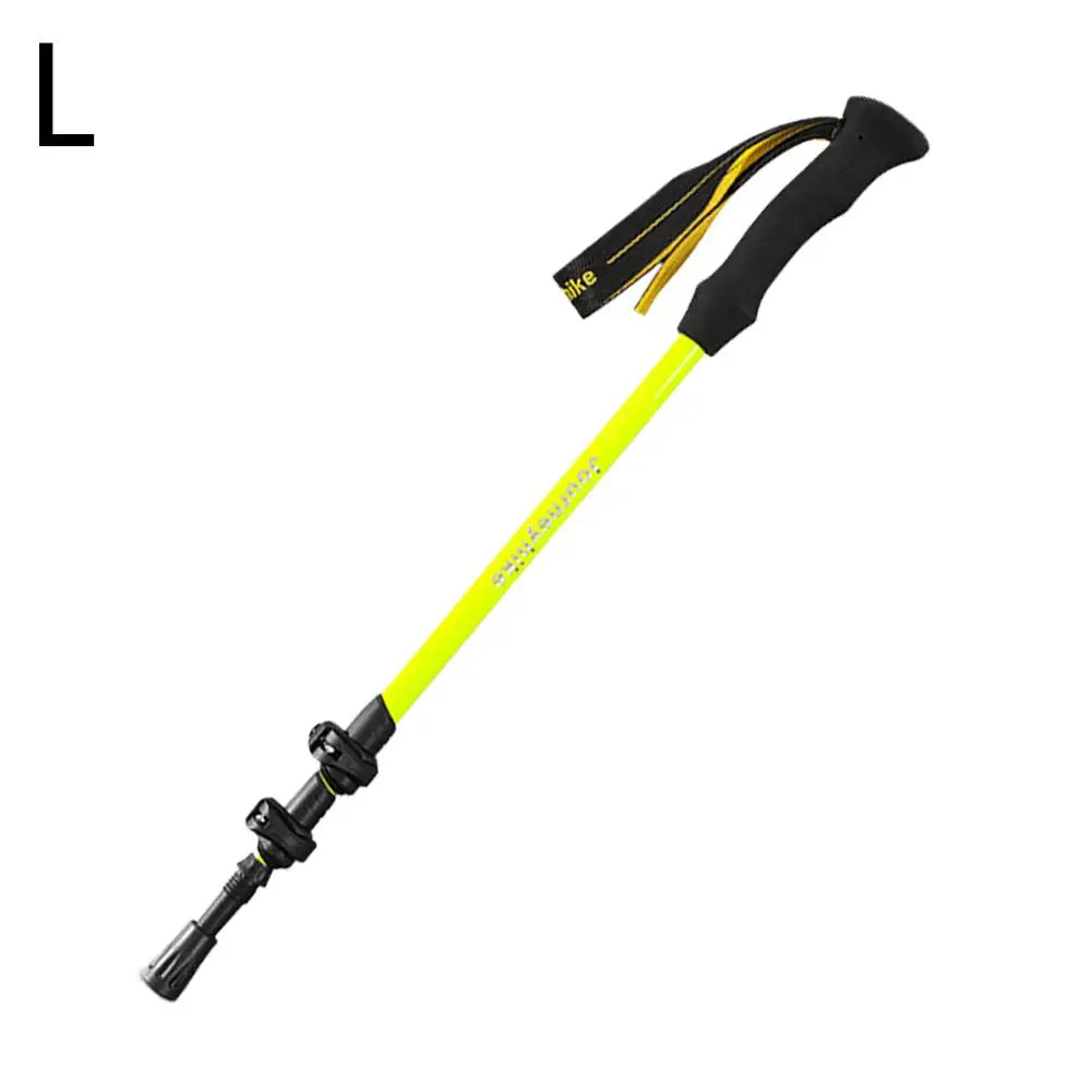 Mountaineering Stick - Carbon Fiber Telescopic Three-section Outdoor Hiking Stick Outdoor Lockable Handrail For Walking