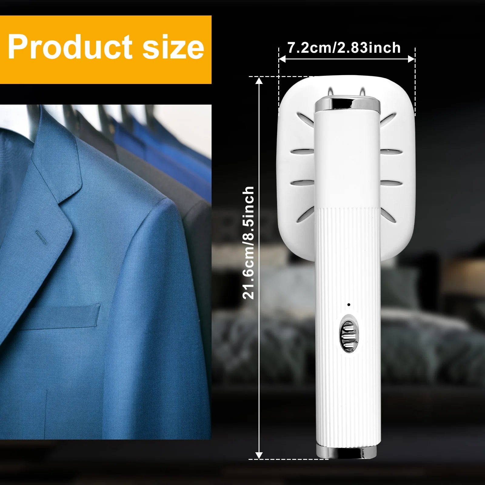 Travel Iron Portable Mini Ironing Machine Garment Steamer Wrinkle Remover Dry and Wet Handheld Steam Iron for Fabric Clothes