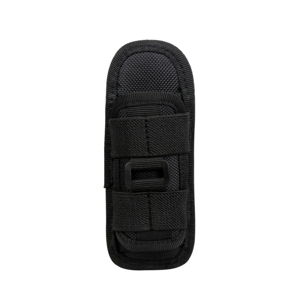 Tactical Flashlight Pouch Belt Torch Bag Durable Hunting Lighting Accessory Survival Kits 360 Degree Holster Rotary Torch Case