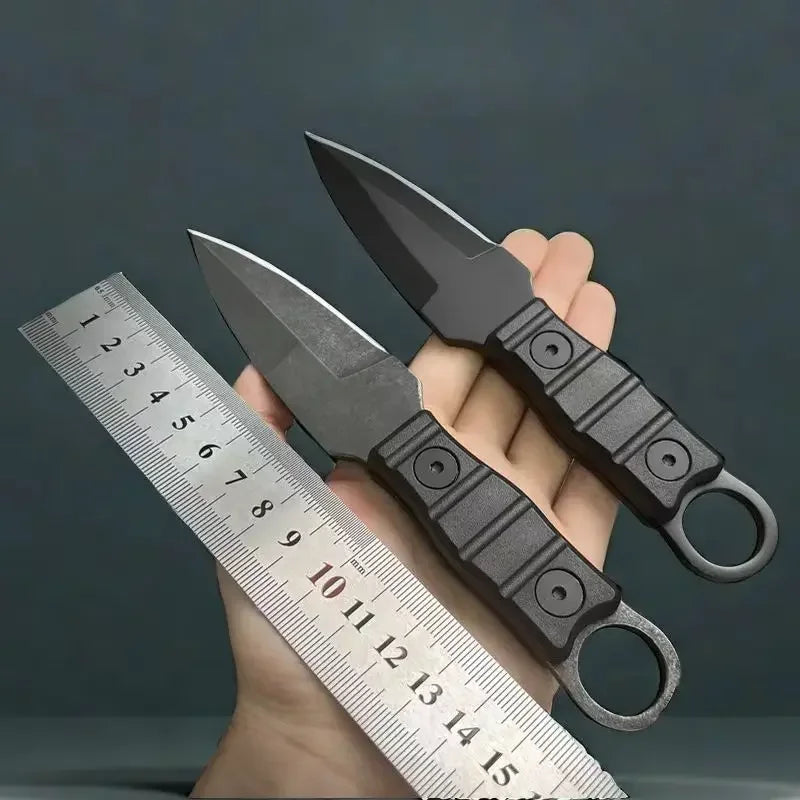 Camping Adventure Portable Straight Knife with K-sheath Outdoor EDC High Hardness Survival Knife for Outdoor Activities