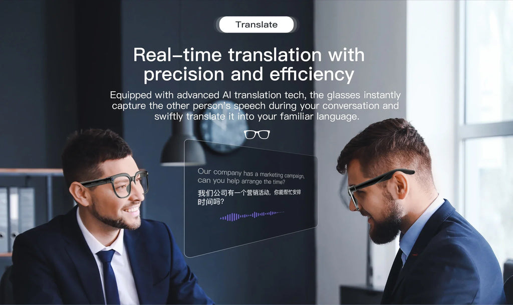 2026 AI Smart Glasses with 8MP Camera Video Recording 100+ Languages Translation Bluetooth Call Music Play Sunglasses Men Women