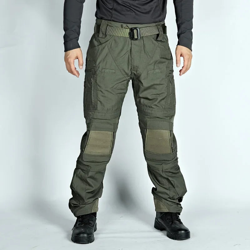 Tactical Casual Pants Mens Waterproof Cargo Trousers Outdoor Multi-Pocket Military Pants Male Hiking Wear-resisting Trousers